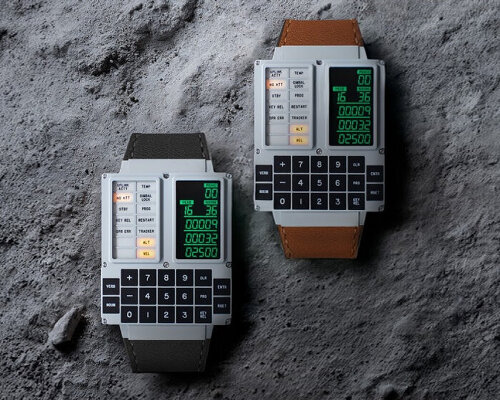 apollo instruments’ DSKY moonwatch recreates computer interface used in space mission