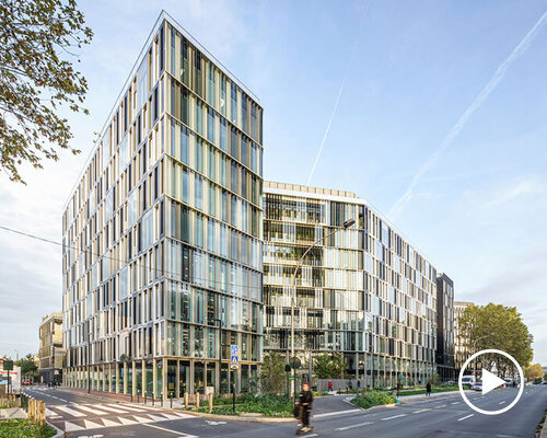 Z-shaped glazed office building by brenac & gonzalez & associés unfolds in paris