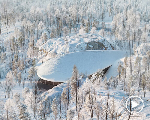 elliptical residence by unformed design for NOT A HOTEL rises from japan's rocky hills