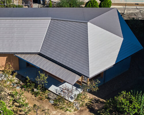 ninkipen!'s pentagonal hook house encloses a childhood family garden in japan