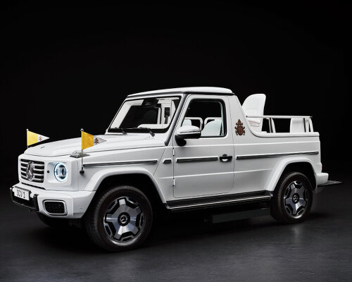 mercedes-benz turns G-class into fully electric popemobile, in time for 2025 jubilee in rome