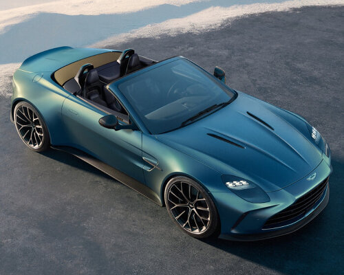 aston martin unveils vantage roadster with automatic roof that fully stows behind the seats