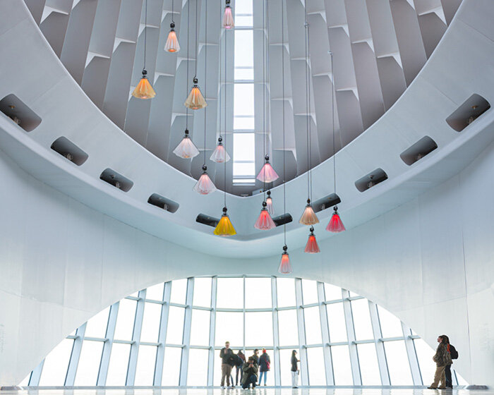 DRIFT's installation blossoms inside santiago calatrava’s pavilion at milwaukee art museum