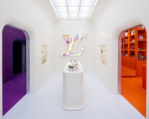 louis vuitton celebrates murakami collection with NYC pop-up echoing tokyo's capsule hotels