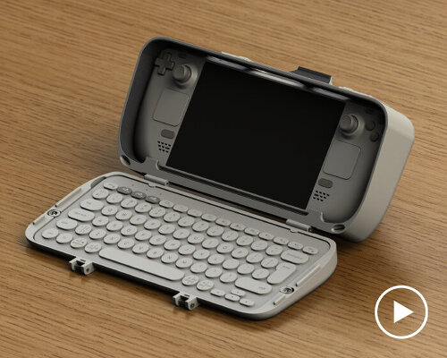 portable 3D printed case for steam deck turns the handheld gaming device into work laptop