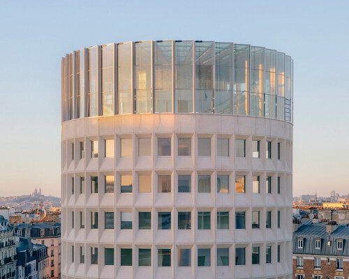 prismatic glass crown by maud caubet architectes extends racine office tower in paris