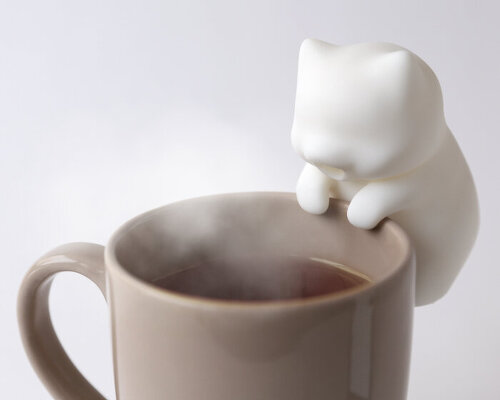 nékojita fufu is an attachable mini robot that blows on hot drinks & food to cool them down