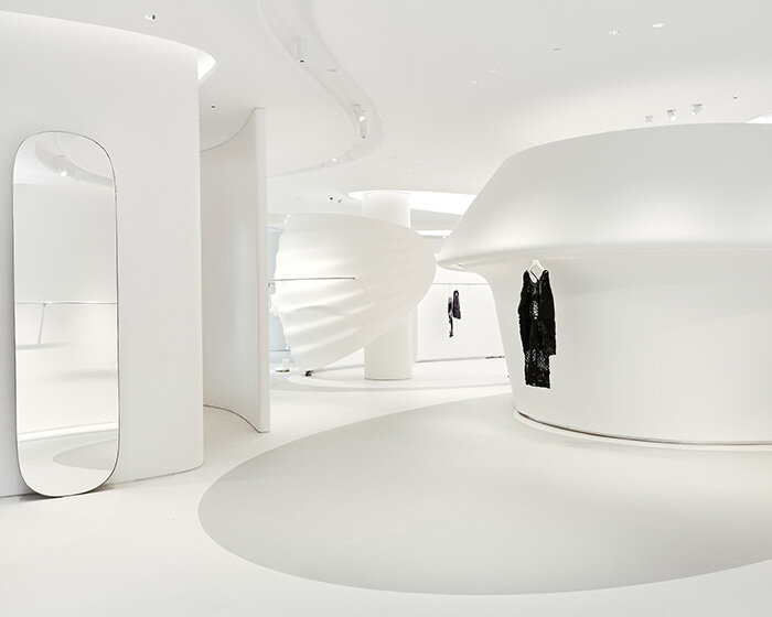 zaha hadid architects unveils marisfrolg showroom in shenzhen, echoing butterfly wings