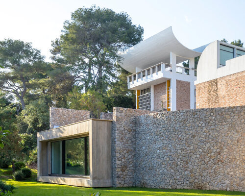 silvio d'ascia carves gallery extension beneath stone walls of fondation maeght in france 