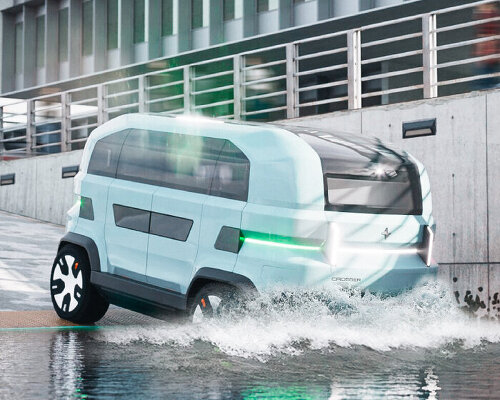 autonomous amphibious vehicle CROSSER can drive in water when there’s traffic on road