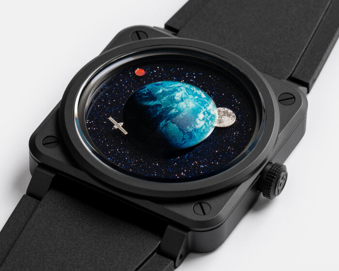 bell & ross makes the earth, moon and mars orbit within BR-03 astro watch to tell time