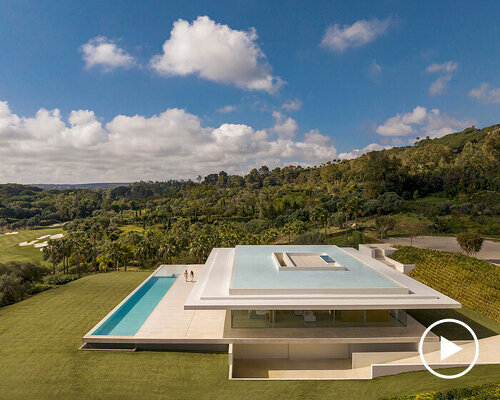 living between two planes: fran silvestre's minimalist house seems to float in andalusia