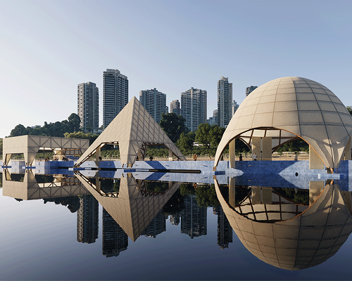 trio of gallery pavilions to float as an 'island of arts' on são paulo's pinheiros river