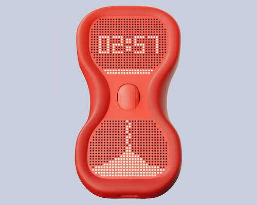 hourglass-shaped digital timer ‘M E T I’ locks smartphones so users can focus on their tasks