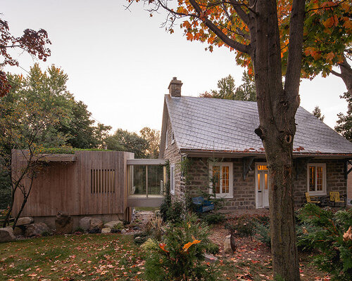 paul bernier architecte links modern extension to heritage home in chateauguay, québec