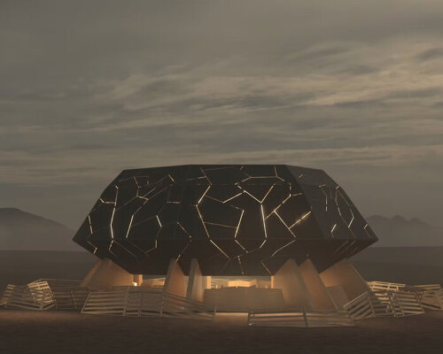 miguel arraiz's burning man 2025 temple is a fragmented geological sanctuary for healing