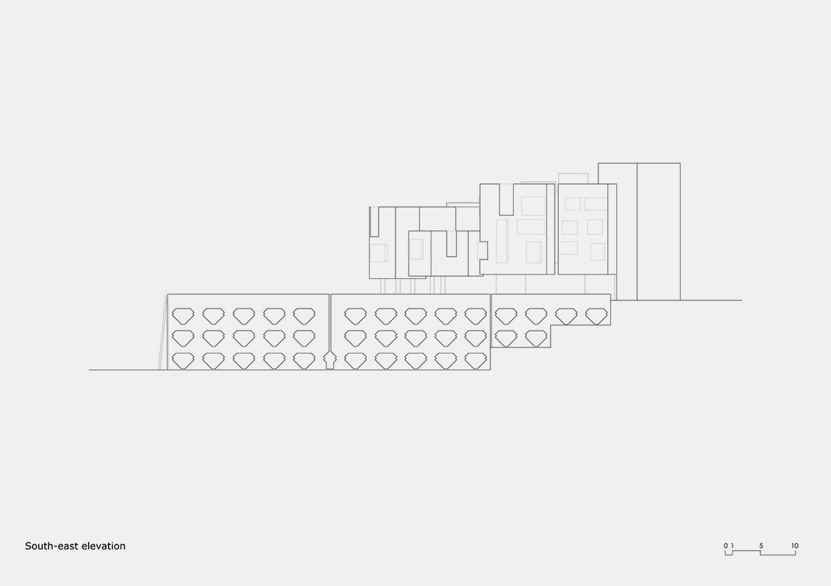 south-east elevation by Davide Macullo Architects